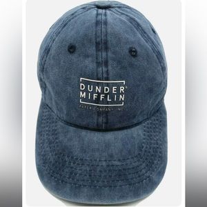DUNDER MIFFLIN hat washed-style blue adjustable cap office - 100% cotton
